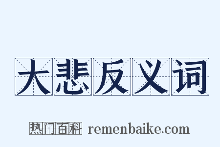 大悲反义词是什么意思的图片